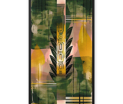 Echos of Duality Golden Pink Reflection Framed Canvas