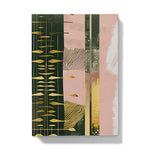 Echoes of Life: Afrocentric Meditation Peach and Gold Abstract Art Eclectic  Hardback Journal