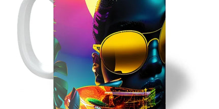 Tropical Sunset Dreams : Neon Vibes Mug by Prodigi