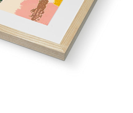 Echos of Duality Golden Pink Reflection Framed & Mounted Print