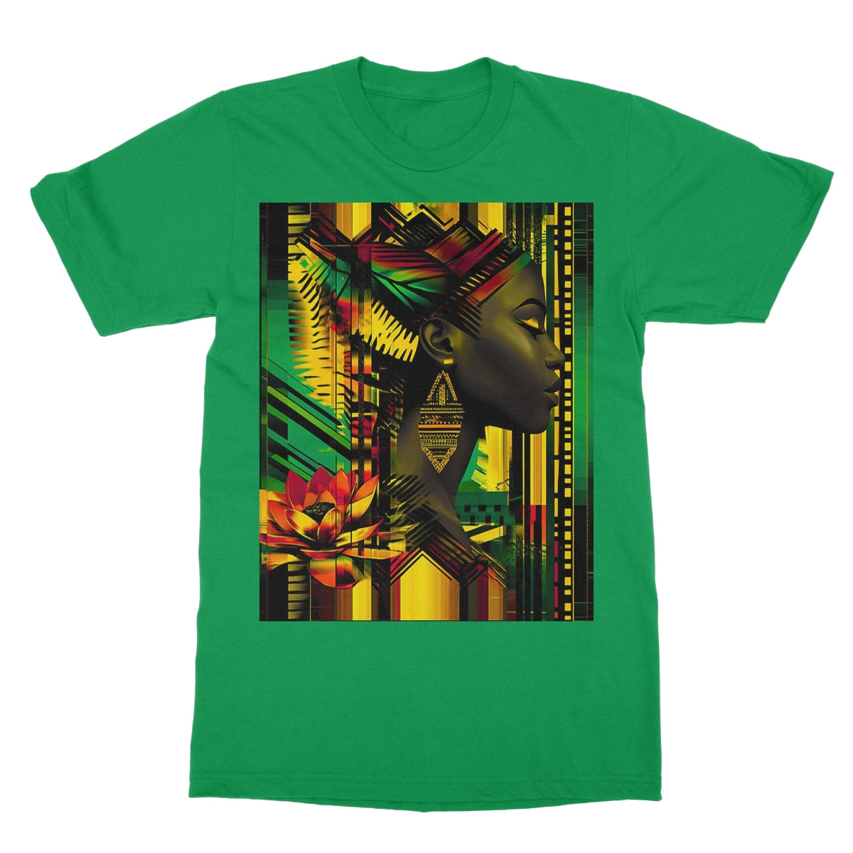 African Print Empress  Softstyle T-Shirt - D'Sare