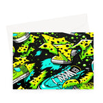 Electric Kicks Art: Urban Pop Art Sneaker Explosion, Graffiti  Greeting Card