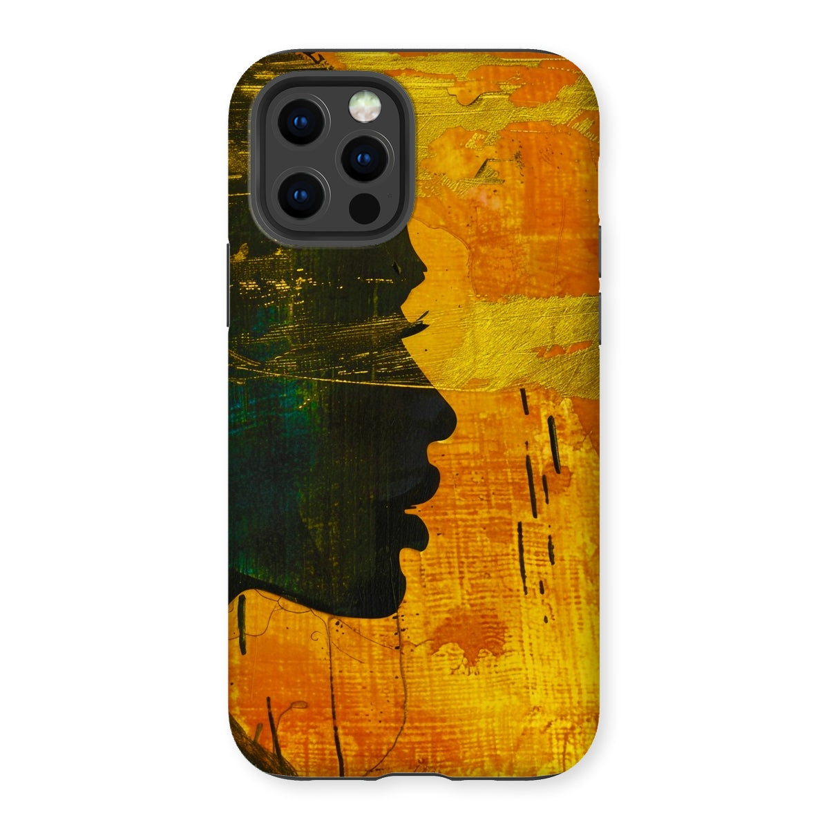 Golden Afrocentric Silhouette Tough Phone Case - D'Sare