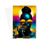 Tropical Sunset Dreams : Neon Vibes  Greeting Card