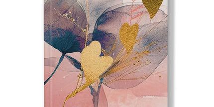 Peachy Blue Golden Flora Escape Hardback Journal by Prodigi