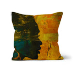 Golden Afrocentric Silhouette Cushion - D'Sare