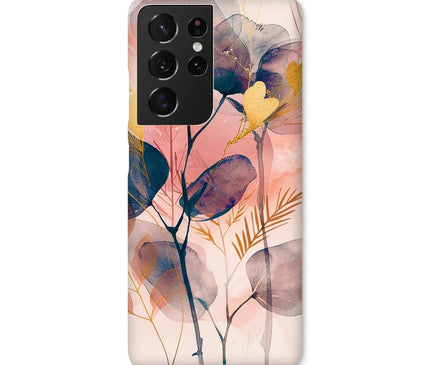 Peachy Blue Golden Flora Escape  Snap Phone Case - D'Sare