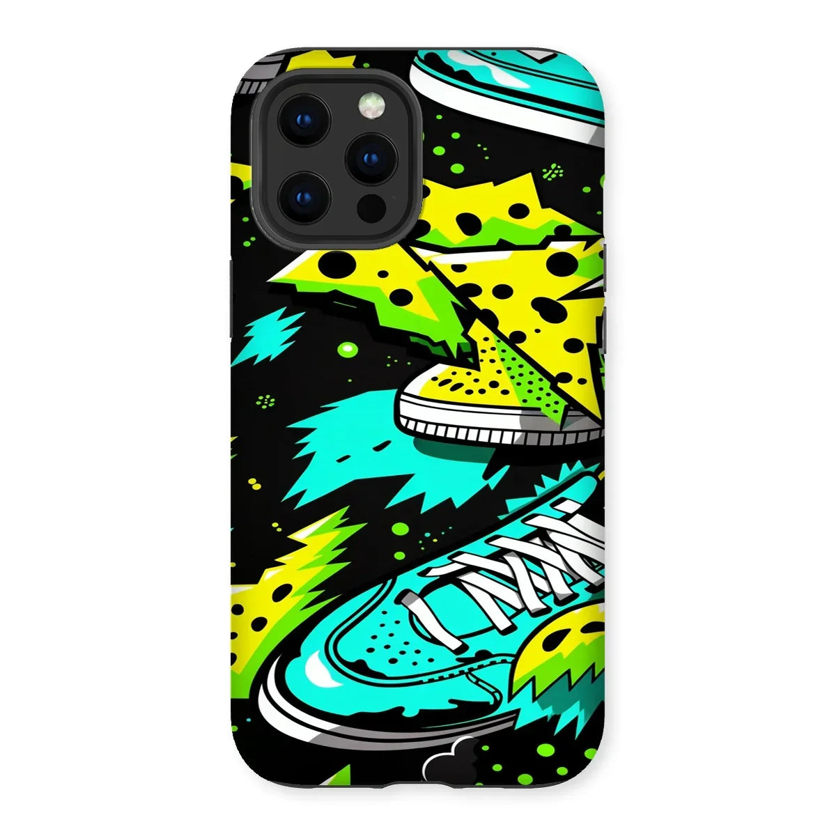 Electric Kicks Art: Urban Pop Art Sneaker Explosion, Graffiti  Tough Phone Case - D'Sare