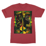 Abstract Red and Green Black Queen Fusion Softstyle T-Shirt