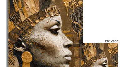 Afrocentric Golden Empress Hahnemühle German Etching Print by Prodigi