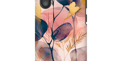Peachy Golden Flora Escape Tough Phone Case by Prodigi