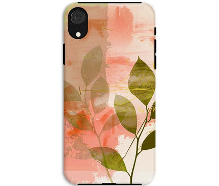 Peach Golden Leafy Escape 06 Tough Eclectic Art Phone Case - D'Sare