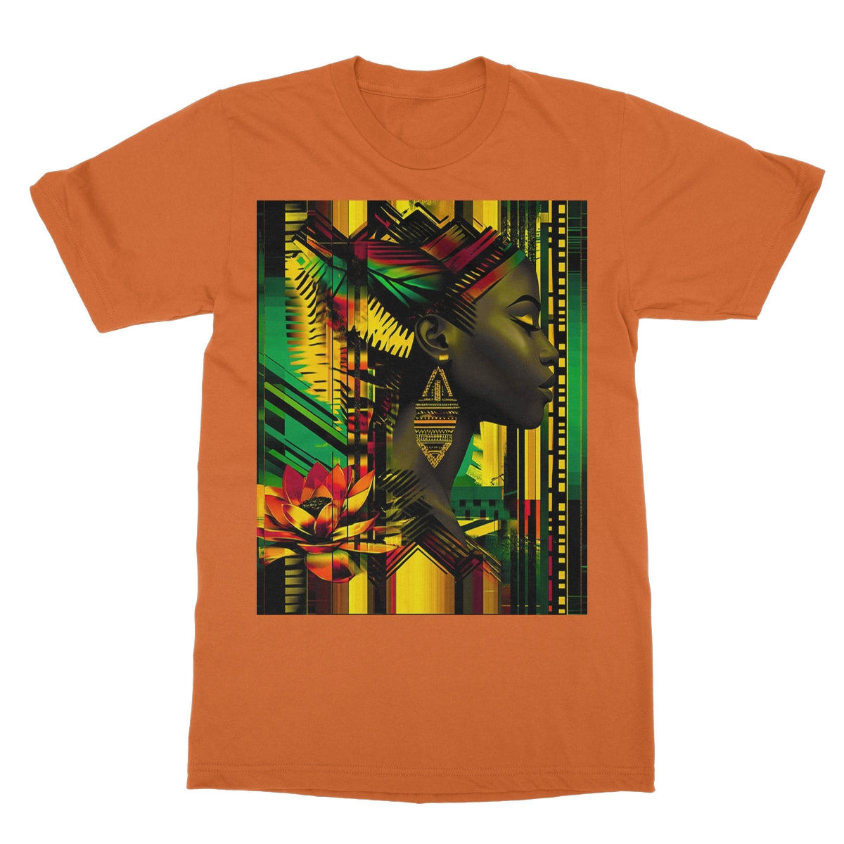 African Print Empress  Softstyle T-Shirt - D'Sare