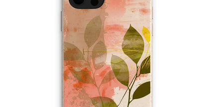 Peach Golden Leafy Escape Eco Phone Case by Prodigi