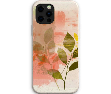 Peach Golden Leafy Escape 06 Eco Phone Case Eclectic Art - D'Sare