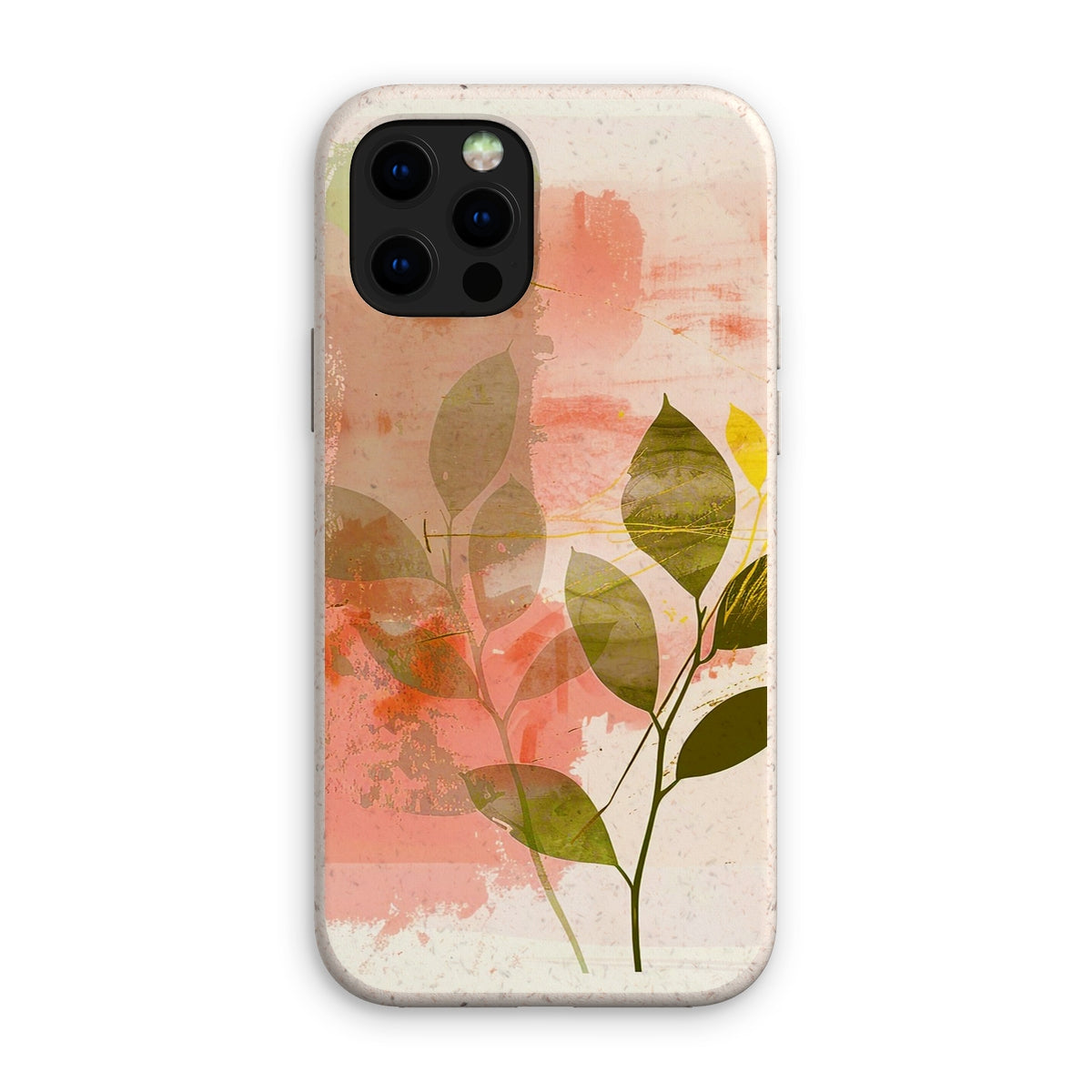 Peach Golden Leafy Escape 06 Eco Phone Case Eclectic Art - D'Sare