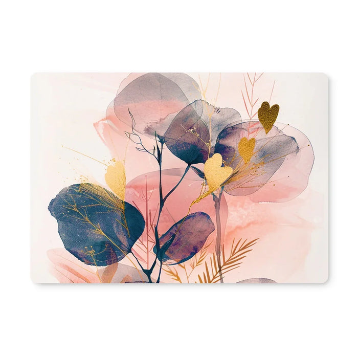 Peachy Blue Golden Flora Escape  Placemat
