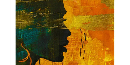 Golden Afrocentric Silhouette Sticker by Prodigi