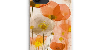 Poppy Echoes Golden Peach Eco Phone Case by Prodigi