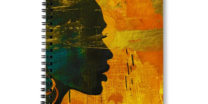 Golden Afrocentric Silhouette Notebook by Prodigi