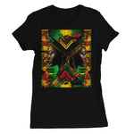 African Print Red Green Yellow Twin Energy  Women's Favourite T-Shirt - D'Sare