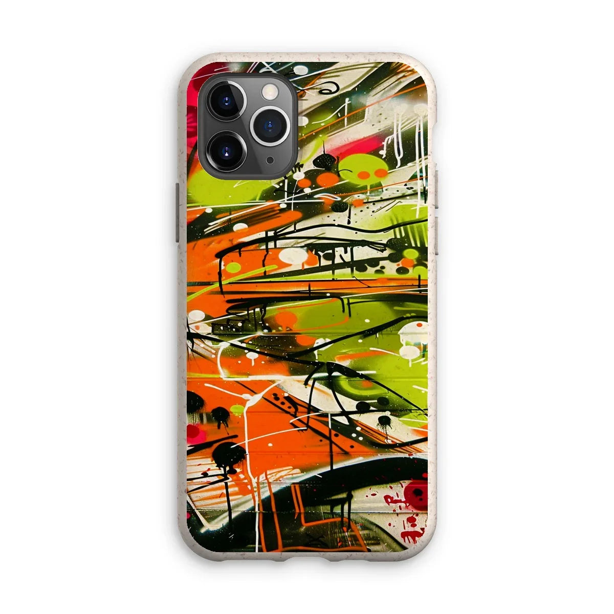Neon Splatter Symphony: Urban Graffiti Art Eco Phone Case - D'Sare