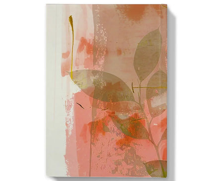 Peach Golden Leafy Escape 06 Eclectic Art Hardback Journal - D'Sare