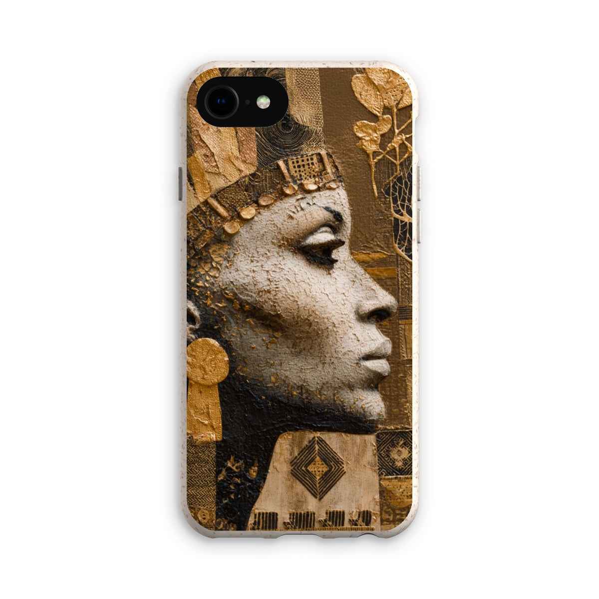 Afrocentric Golden Empress Eco Phone Case Bioplastic Bamboo Fibre 5ft Drop