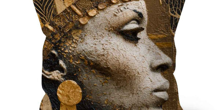 Afrocentric Golden Empress Cushion by Prodigi
