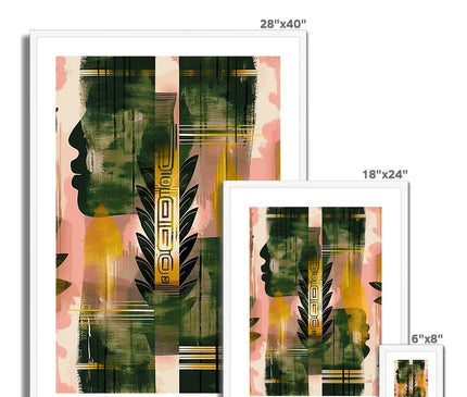 Echos of Duality Golden Pink Reflection Framed & Mounted Print