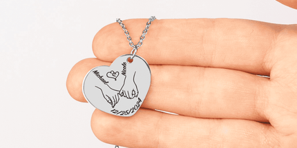 Our first christmas together Heart Necklace by OwnPrint