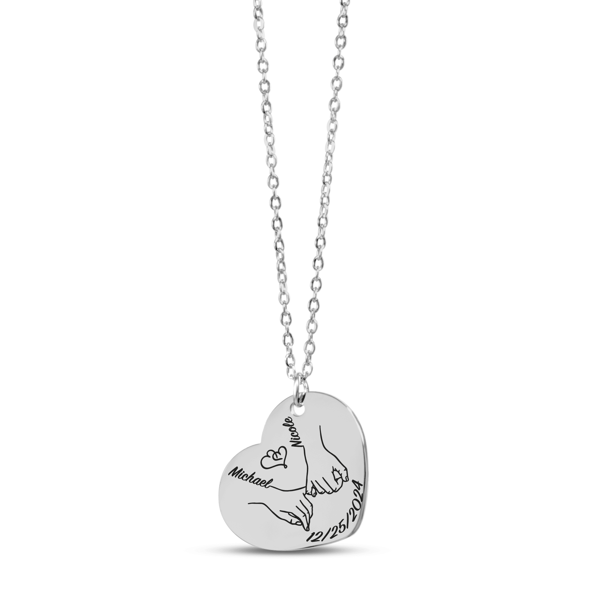 Our first christmas together Heart Necklace by OwnPrint