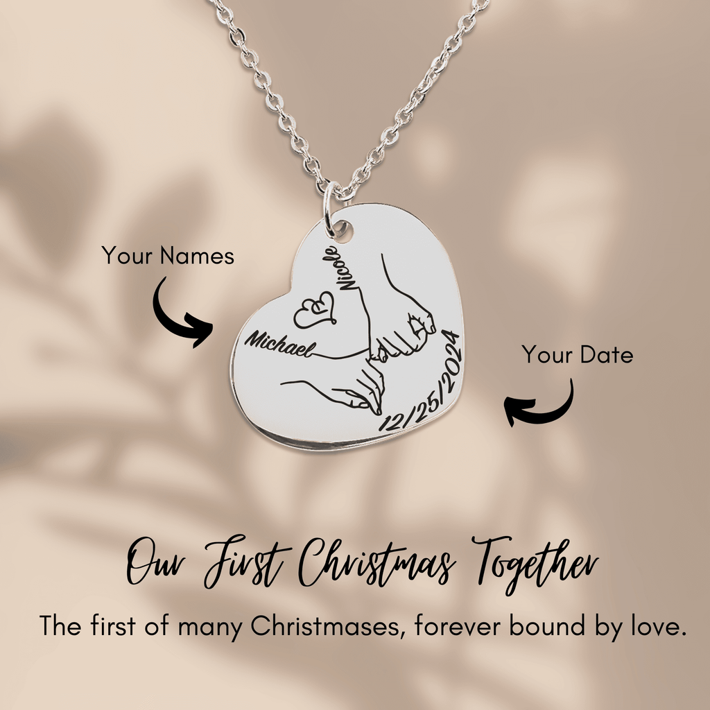 Our first christmas together Heart Necklace by OwnPrint