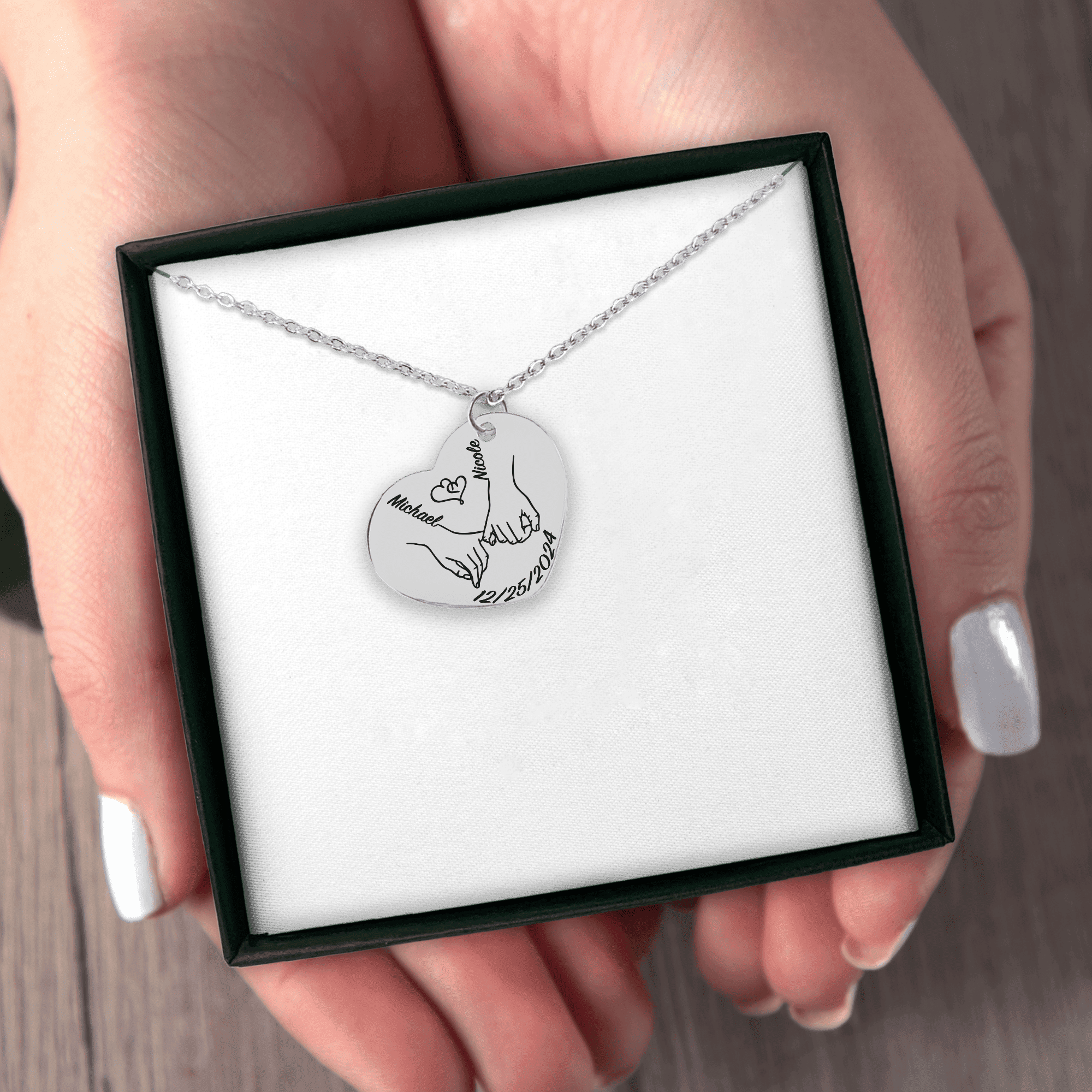 Our first christmas together Heart Necklace by OwnPrint