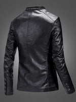 Men's Warm Casual Slim Leather Leather Suit - D'Sare