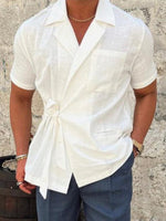 Men's Solid Color Short Sleeved Shirt