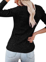 Women's Long Sleeve Henley Shirts V Neck Down Tops - D'Sare