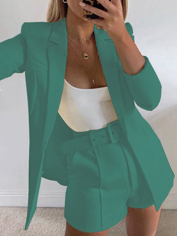 Fashion new sexy temperament stylish casual small suit cardigan suit