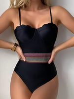 Women's Sexy Black Shell Shape One Piece swimwear - D'Sare