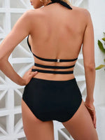 Women's Sexy Backless Strappy One-Piece Swimsuit - D'Sare