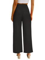 Women's Casual Wide Leg Pants High Waist Button Down Trousers With Pockets