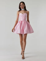 Pleated Suspender Party Dress