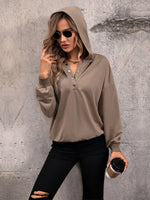 Casual Solid Knit Hoodie Sweatshirt for Women - D'Sare