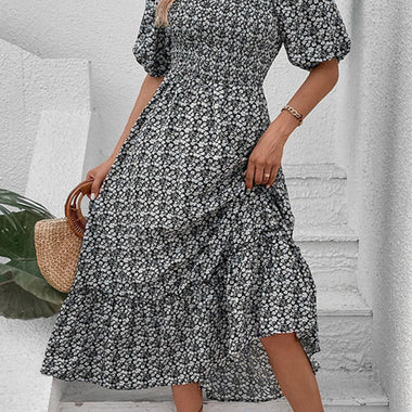 New Women's Clothing New Floral Retro Elegant Dress - D'Sare