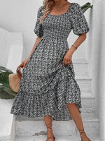 New Women's Clothing New Floral Retro Elegant Dress - D'Sare