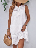 Women's new patchwork lace babydoll dress holiday style dress - D'Sare