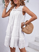 Women's new patchwork lace babydoll dress holiday style dress - D'Sare