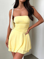 New spring and summer solid color tube top tight dress - D'Sare