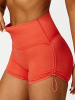 New Drawstring Yoga Wear Breathable Solid Color Shorts