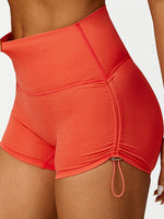 New Drawstring Yoga Wear Breathable Solid Color Shorts